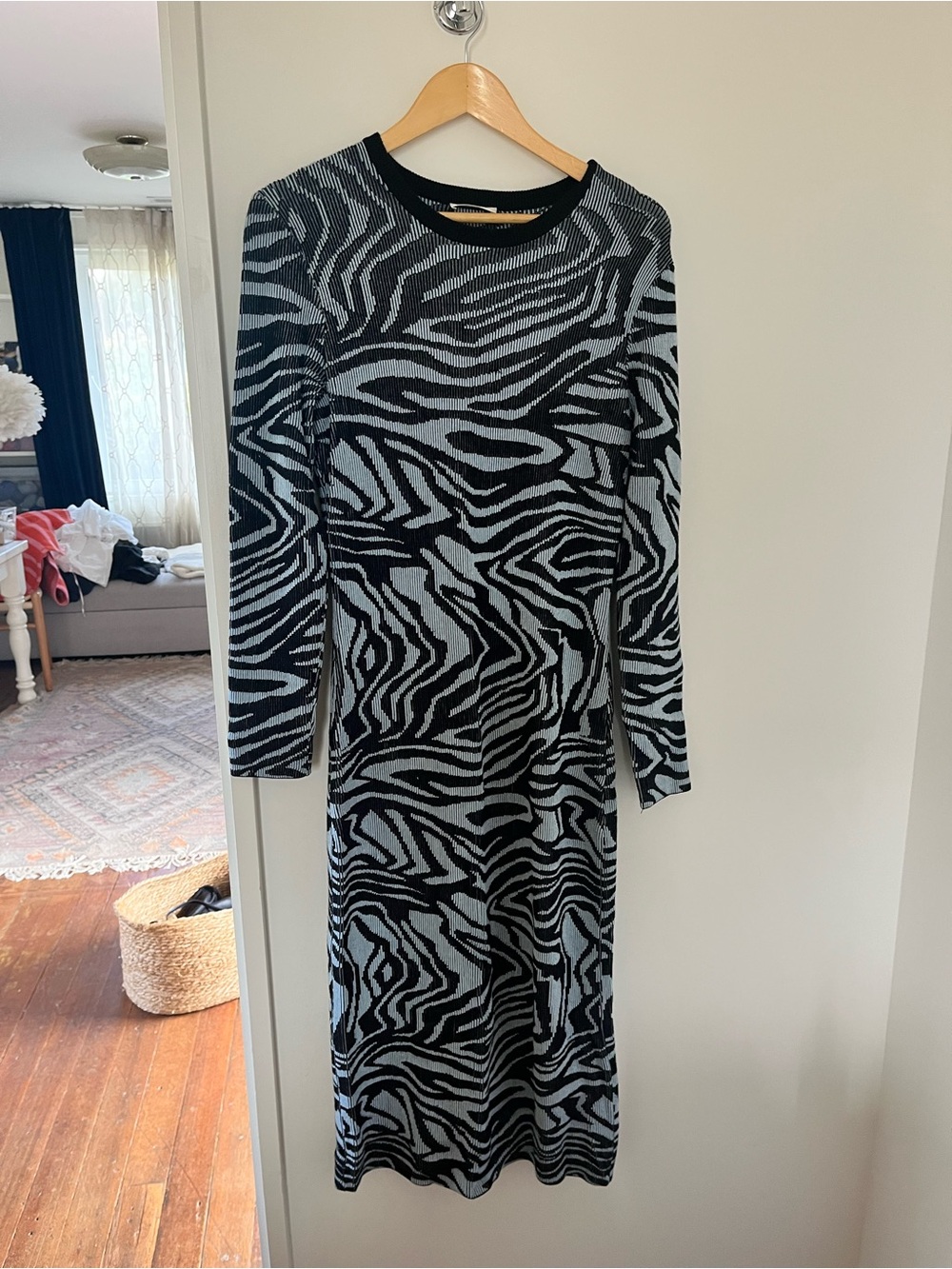 Stine Goya large zebra sweater dress